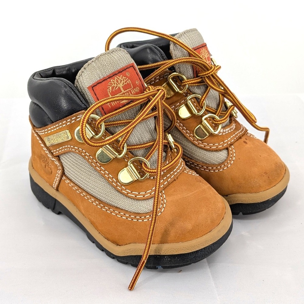 Timberland Toddler Boots Wheat Leather Hiking Lace Up Size‎ 5 Kids
